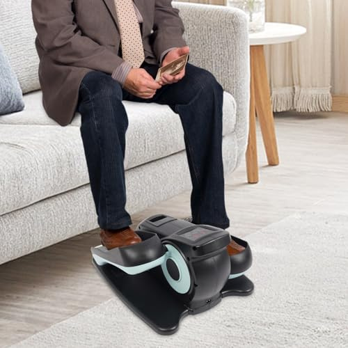 Tragbarer Pedal-Trainer, Trettmann pedaltrainer mit Fernbedienung, LCD-Displa Fußpedal-Trainingsgerät,Mit manuellen (5-Gang) und automatischen (P1-P3) Gängen
