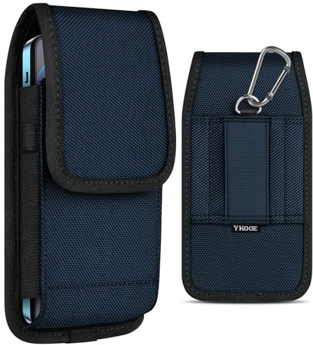 ykooe Handy Gürteltasche Premium Gürtel Tasche Handytasche Halterung Universal für iPhone 16 15 14 13 12 11 Pro Max 7 8 Plus, Samsung Galaxy S21 FE S25 S24 S23 S22 S21 S20 FE L/Blau