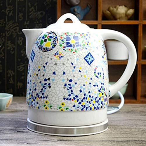 Electric Kettle - 1.8L Cordless Ceramic Teapot, 1500W Rapid Boil for Tea, Coffee, Soup, Oatmeal - Removable Base, Boil Dry Protection