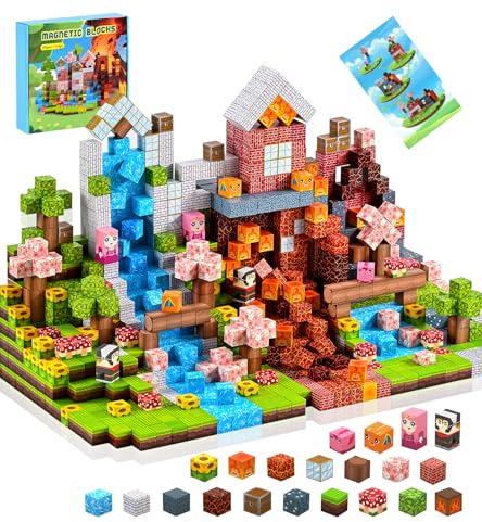 HOPFROG Costruzioni Magnetiche per Bambini, 200 pezzi Costruzioni Magnetiche per Bambini 3 Anni, Giocattolo Montessori per Bambina dai 3 ai 9 anni, Regalo di Pasqua e Compleanno per Ragazzi e Ragazze