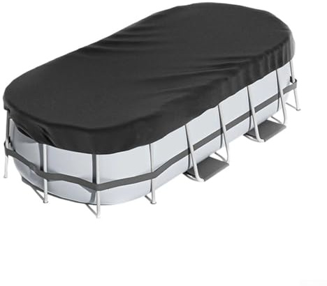 Yuanpgky Cubierta rectangular para piscina sobre el suelo, tela Oxford 210D, impermeable, resistente a los rayos UV, lona protectora para exteriores, para piscinas ovaladas o rectangulares, spas y (7