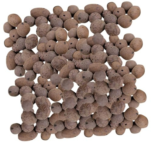 Kisangel Ceramsita para Jardinería y Macetas 1000 G (0.5-1 Cm) para Drenaje y Cultivo Hidroponía, Material Transpirable y Poroso para Plantas y Suculentas, Piedra Ligera y Nutritiva