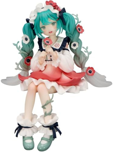 Miku Figur Anime Girl Statue - 14CM PVC Niedliche Sitting Pose Miku Action Figur Sammlerstücke Modell Display Ornament Desktop Dekoration Geschenk
