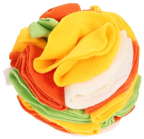 Milisten Juguete Interactivo Pelota Olfativa para Perros Fugas de Comida, Material Vellón Polar Resistente, 15 Cm, Juego de Estimulación Mental para Cachorros y Perros Adultos