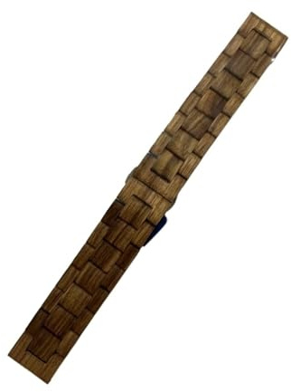 Träarmband Rostfritt stål Vikspänne Quick-release Design Justerbart utbytbart armband(D,22mm)