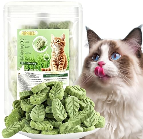 LEKEFETO 250 g kattgräs - vakuumförpackade kattgrässtavar, naturliga ingredienser för vård av tänder och tandkött, hjälper till att ta bort hårbollar, perfekt för daglig vård