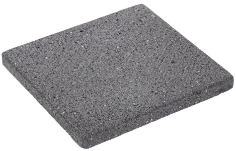 VILLCASE Pierre de Lave pour Barbecue Coréen en Roche Volcanique 16,8x15,5x1,5cm, Cuisson Stable et Rétention Chaleur pour Dîners Réguliers et Barbecues