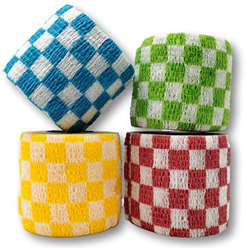 LisaCare Crossfit Tape – 4 rullar, 5 cm bred – medicinteknisk produkt – bandage | Sportbindor sportbandage handled med färg- och motivurval (set om 4 rutor) – sårförband, fixeringstejp, plåster