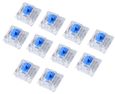 10 Piezas Interruptor Mecánico de Teclado Mecánico Interruptor Azul para Teclado Mecánico