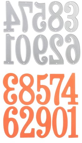 Plantilla de estampado de números grandes, plantillas de estampación, números, troquelados, plantillas, álbumes de recortes, fabricación de tarjetas, bricolaje, plantillas de estampado, tarjetas de