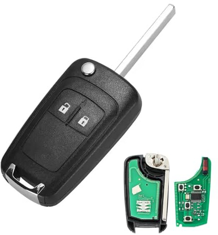 Heart Horse 2 Tasten Op EL Auto Schlüssel Gehäuse mit 433Mhz ID46 Chip | für Op EL Astra J Insignia Meriva Funkschlüssel Gehäuse Zafira Adam Auto Fernbedienung Schlüssel Gehäuse mit Batterie Klinge