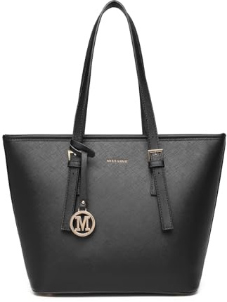 Miss Lulu Damen Handtasche Große Schultertasche Elegantes Shopper Henkeltasche mit verstellbarem Schulterriemen für Arbeit Schule Einkauf