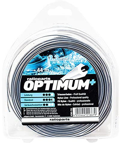RATIOPARTS Optimum Nylonfaden 3,3 mm 44 m Trimmerfaden 5-Kant Mähfaden