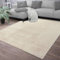 TT Home Alfombra Salón Pelo Corto Monocolor Diseño Moderno Lavable, Color: Crema, Tamaño:120x170 cm