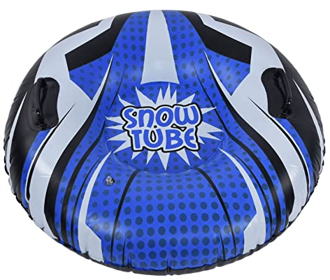 FIYO Winter Ski Circle mit Griff, Snow Tube Schlitten für Kinder und Erwachsene Tragbarer Adult Circle Aufblasbares Ski Skizubehör