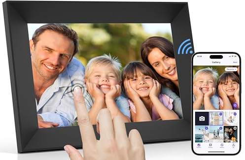 Tibuta WiFi Digitaler Bilderrahmen, 20,3 cm, WLAN, Touchscreen, 800 x 1280 IPS, 16 GB Speicher, Auto-Rotat