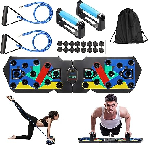 Daxiongmao Push-Up Board, 20 in 1 Push-Up Board, Home Gym, Training Muscles Fitness Equipment