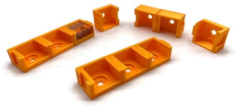 Exoda 10x Halterung für Wago 3er Klemmen Typ 221-613 bis 6mm2 kaskadierbar | Steckbar, kombinierbar, kaskadierbar, für Wago 221-613, 10 Halterungen, einfache Handhabung, kompatibel mit 3-poligen Anschlü
