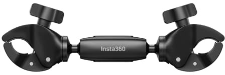 Insta360 Motorcykel selfie-stick stödklämma för kameror – kamerastativ för motorcyklar – styrfäste – plast – rektangulär – vridbar – inte vattentät