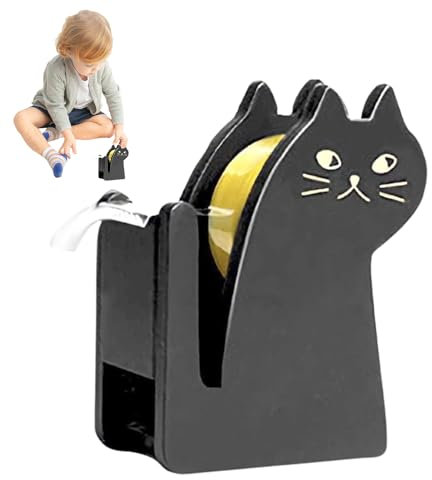 Fulenyi Niedlicher Katzen-Klebebandabroller, Klebebandabroller | Klebebandabroller mit Multifunktionen | Mail Products Klebebandschneider, tragbar für Wohnzimmer, Klassenzimmer, Arbeitszimmer