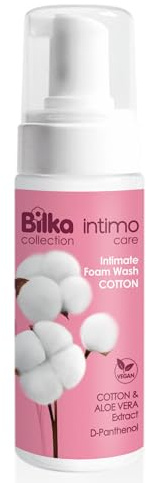 Bilka Collection Intim-skumunderkläder med bomull, aloe vera och D-pantenol intim vård, vegan, mild rengöring, daglig tvättlotion, 1 x 140 ml