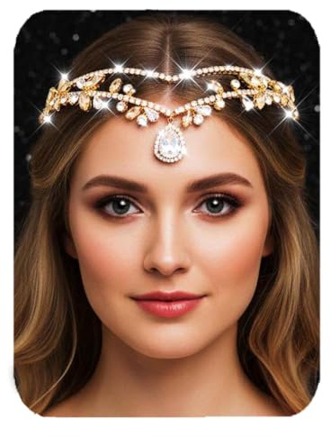 Reaky Diamanti matrimonio diademi e corone, in oro da sposa, gioielli da sposa in cristallo, per donna
