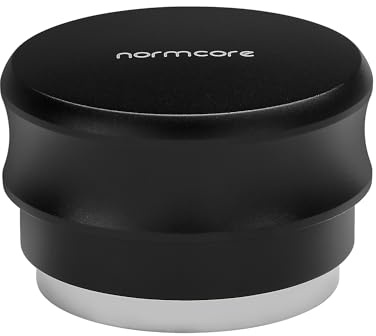 Normcore 51 mm Kaffeestampfer, Espresso-Palmenstampfer, integrierte 13,6 kg Feder mit flachem Boden aus Edelstahl, Barista-Espressopresse, kompatibel mit 51 mm Delonghi Dedica und La Specialista