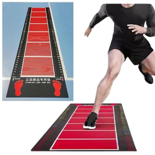 XHSMYXGS Stehende Weitsprung-Landebahnmatte für Leichtathletik, tragbare Trainingsmatte für Springseil, Übungsmatte für physikalische Tests (Kids)
