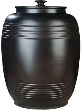 Ceramic Rice Storage Container 15KG 25KG Food Storage Jar Airtight Cereal Rice Dispenser for Rice Noodles Snacks Rice Bucket(25KG)