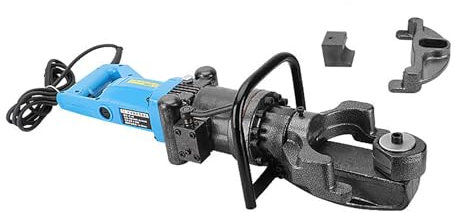 2000W Elektrische Hydraulische Biegemaschine for Betonstahl, Maschine zum Biegen von Betonstahl bis zu #8 25mm mit Richtmodul, Biegewinkel 90 Grad(220V)
