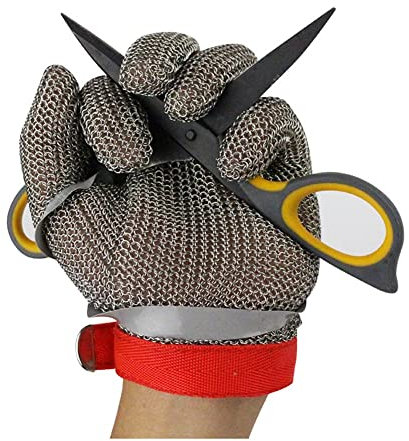 Gants Résistants Aux Coupures, Gants en Acier Inoxydable résistants aux coupures, Salle à Manger, Retirer la Coquille d'huître, Gants de Protection des Mains pour Mains Gauche et Droite