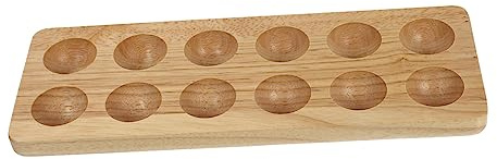 Base para Almacenar Huevos de Madera, Soporte Protector | Diseño Simple, Contenedor Práctico para Fijar Huevos, Doble Línea según Título Chino