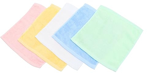 Abaodam 10pezzi Asciugamani Ragazzo Ragazza Ragazza in Fibra Di Bamboo Morbidi e Assorbenti Asciugatura Rapida Lavabili Per Bagno Cucina e Ospiti Colori Pastello Mix Rosa Giallo Blu Verde