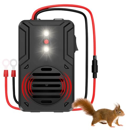 3T6B Répulsif Anti-martres pour Voiture avec Flash, Protection Contre Les martres à ultrasons 12-25 kHz, Anti Rongeur Voiture, Ultrason fouine pour Voitures et Camping-Cars
