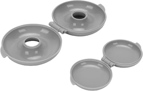 Asixxsix Molde redondo para cake pops de dona, tamaños uniformes, moldes de plástico para cake pops,herramientas para hornear que ahorran tiempo,accesorios para hacer donas y bagels (GREY)