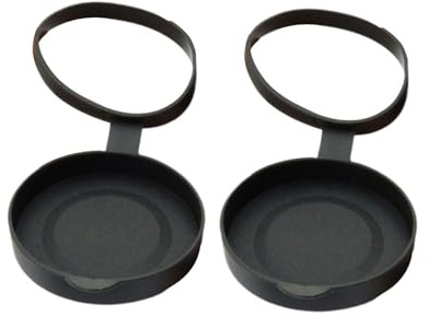 wisoolkic Protective Covers For Compact Binoculars Sturdy Moreover Black Binocular Lens Cap Replacement Waterproof Accessory Telescope Part Easy Installation Compact Portable, Black, Objective
