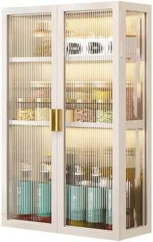 Bathroom Wall Cabinet, Storage Cupboard With Acrylic Doors, Wall Mounted Medicine Cabinet Bathroom Unit For Living Room Kitchen Hallway (White,50x14x70cm)