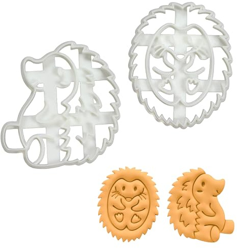 2er Set Igel Ausstechformen (Formen: Profil & Seite), 2 Teile, Bakerlogy