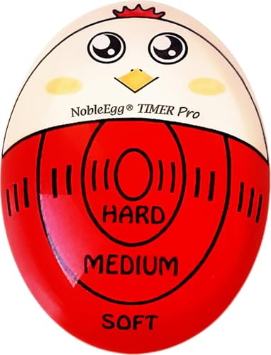 NobleEgg Egg Timer Pro for Boiling Eggs | Soft Hard Boiled Egg Timer That Changes Color When Done | No BPA, Certified
