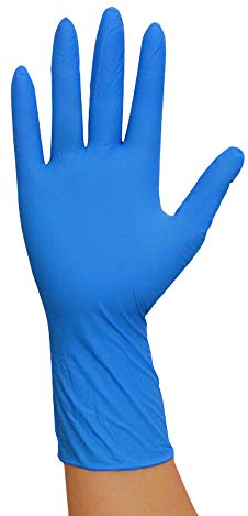 Jingyun 100 Zählungen Einweg-Latex Einweg-Lebensmittelhandschuhe Safe Hand Gloves-Blue C04