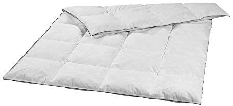 sleepling 197022 Ganzjahresdecke Bettdecke Daunendecke Federdecke | 20% Daunen 80% Federn (Klasse 1, 1.060 gr.) | Downpass | 100% Daunen-Batist | Made in EU | Waschbar 60 Grad | 155 x 220 cm, weiß