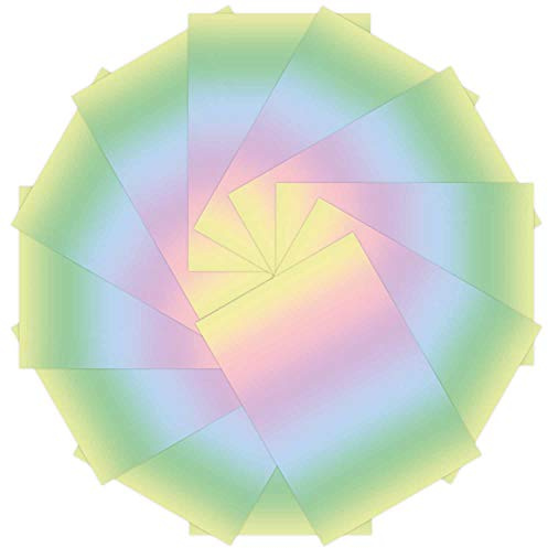 Ursus 5014699 - Fotokarton Regenbogen Pastell, DIN A4, 50 Blatt, 300 g/qm, aus Frischzellulose, beidseitig Bedruckt, ideal als Grundlage für vielfältige Bastelarbeiten, bunt
