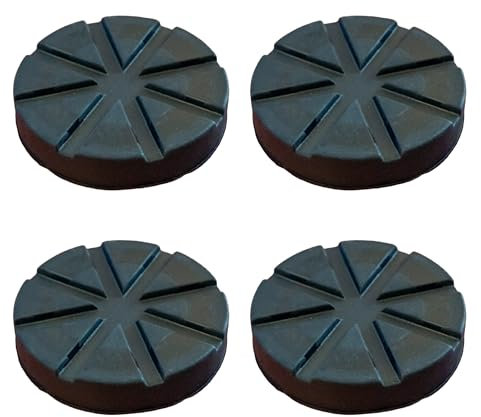 CARALL 4 Pezzi Tamponi A Cuffia in Gomma Rotondo, Tampone Ponte Sollevatore, Diametro 123mm Spessore 30mm, Compatibile con Ravaglioli Werther Omcn, Made in Italy