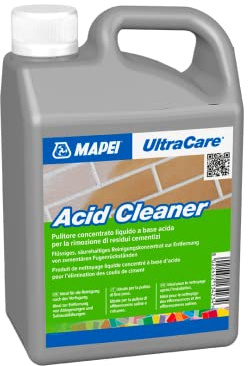 MAPEI Ultracare ACID CLEANER, Pulitore liquido multiuso contentrato a base acida per Gres Porcellanato, Piastrelle Ceramiche e Pietra, Tanica 1 Lt.