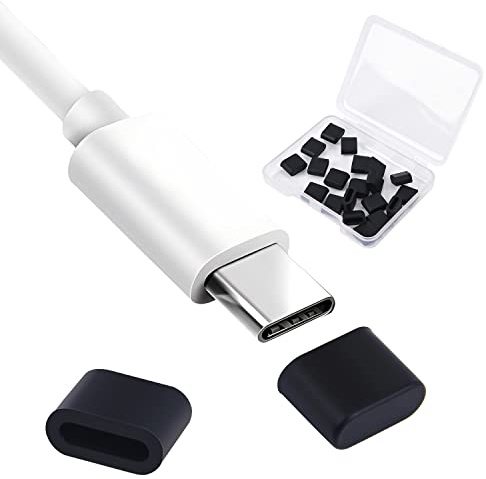 20 Pcs USB C Dust Caps, Silicone Type C Anti Dust Charging Port Cover Protector Cap for Samsung Galaxy S25 S24 S23, Note 20, Pixel, MacBook, Any Type C Charging Port