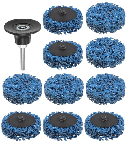 sourcing map Strip Discs Stripping Wheel 2 Quick Rust Remover Abrasive Discs with 1/4 Disc Pad Holder for Angle Grinding Machine Clean and Remove Paint Coating Rust Welds, Blue