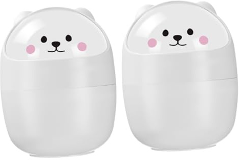 TOPBATHY 2pièces Poubelle Petite Avec Couvercle Basculant Pour Bureau Et Maison Corbeille Pour Salon Et Cuisine Lot De Seaux De Rangement