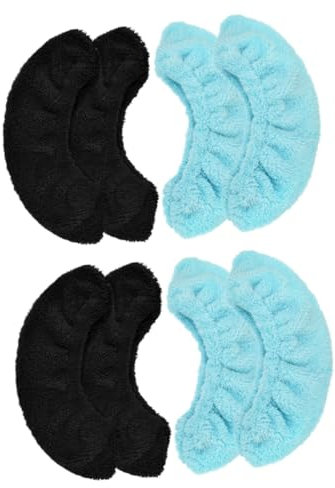 BESPORTBLE 4 Paare Eiskunstlauf-Set Handtuch Für Kinder Plüschbezüge Für Schlittschuhkufen Blattabdeckungen Zur Wasseraufnahme Klingenschutz Polyester Männer Und Frauen Wasser Aufnehmen Rippe