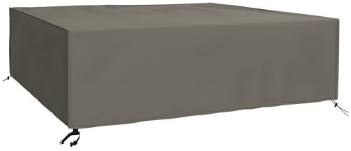 Outsunny Large Patio Garden Furniture Set Cover 600D Oxford Square Waterproof, 230 x 230 x 70 cm, Grey