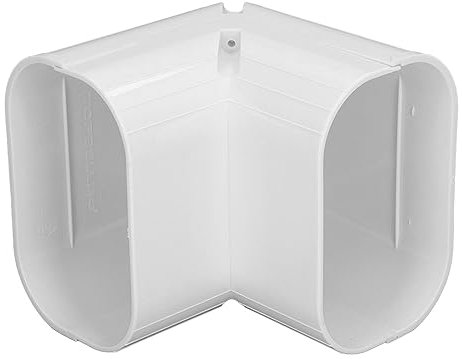 Tyenaza Cubierta De Tubería De Aire Acondicionado, Cubierta De Tubería De Codo Vertical Juego De Cubierta Decorativa De Línea Dividida De PVC para 5-10HP para Mini Split Y Aire Acondicionado Central